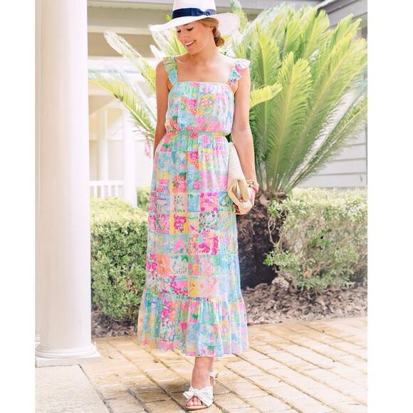 LILLY PULITZER CHRISTA MIDI DRESS  IN STATE OF MIND SIZE SMALL - Picture 9 of 9